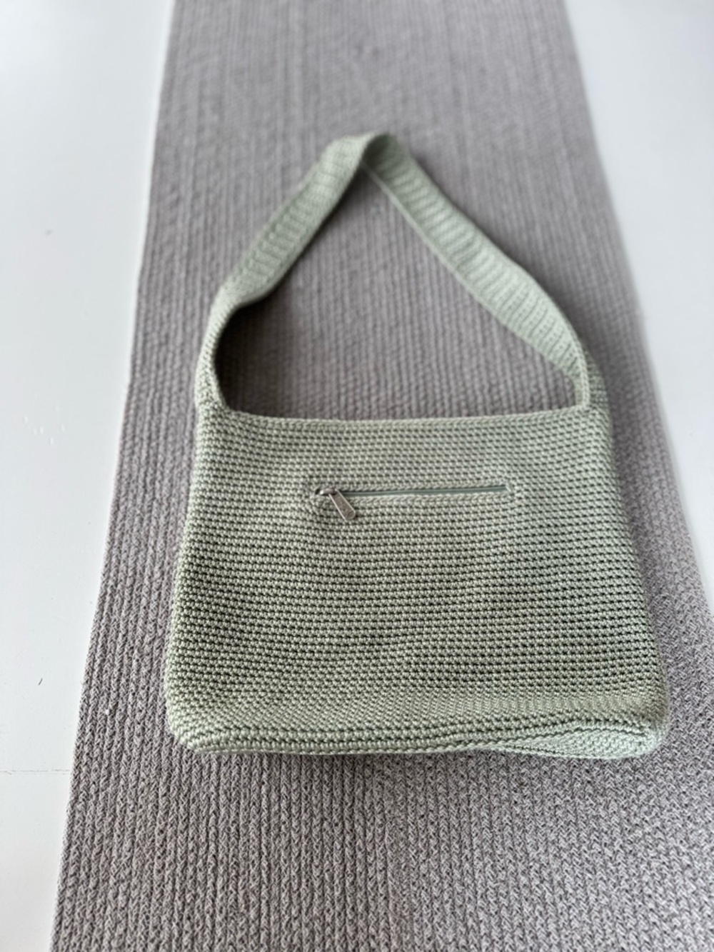 The Sak Mint Sage Green Crochet Shoulder Bag Purse - Picture 11 of 16